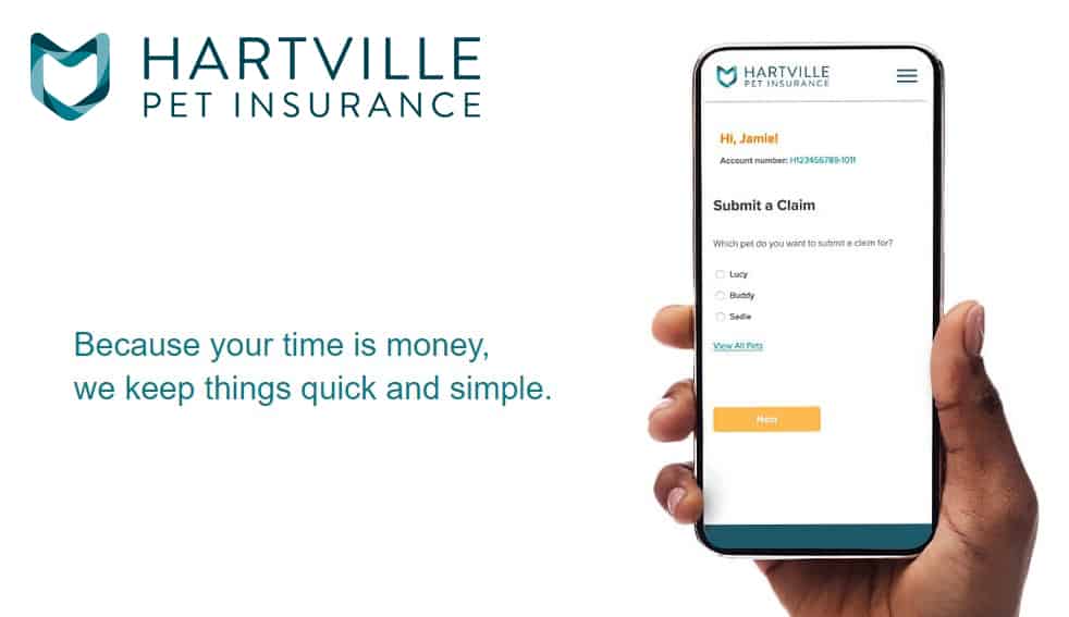 Hartville pet insurance featuring Hartville's mobile app
