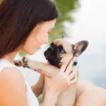 USAA pet insurance review featuring a girl holding a pug
